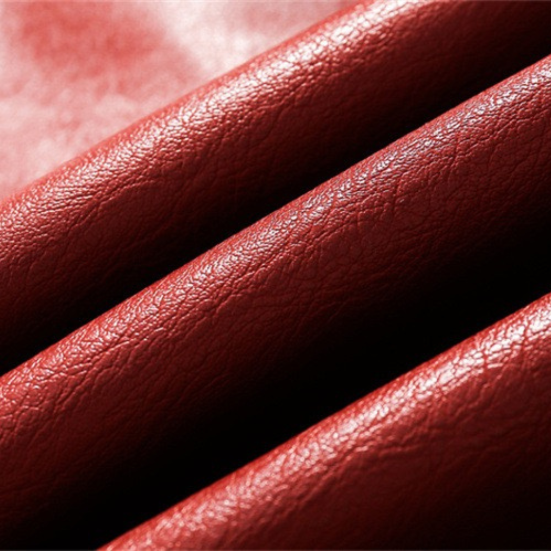 Oversized Wine Red Leather Jacket