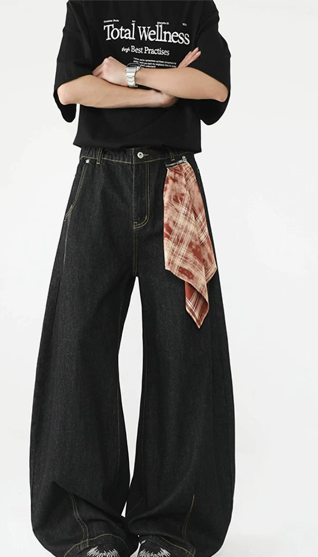 Ultra Wide Leg Denim - Black Wash